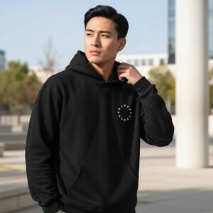 Etudes Studio Black Hoodie with Star Design